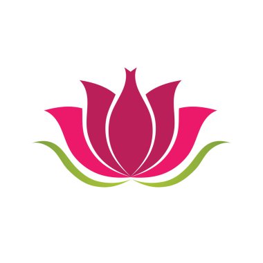 Güzellik Vektörü Nilüfer çiçekleri logo şablonu tasarımı simgesi