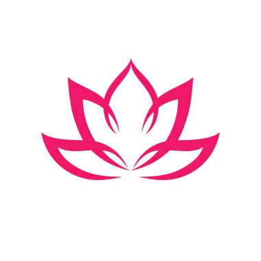 Güzellik Vektörü Nilüfer çiçekleri logo şablonu tasarımı simgesi