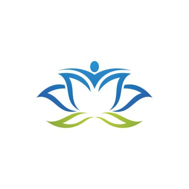 Güzellik Vektörü Nilüfer çiçekleri logo şablonu tasarımı simgesi