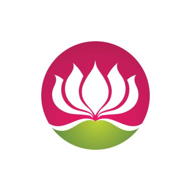 Güzellik Vektörü Nilüfer çiçekleri logo şablonu tasarımı simgesi