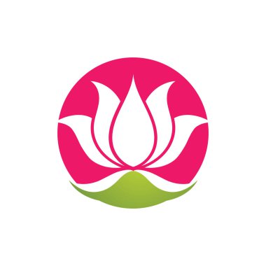 Güzellik Vektörü Nilüfer çiçekleri logo şablonu tasarımı simgesi