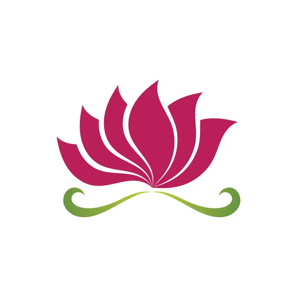 美容ベクトル蓮の花のデザインロゴテンプレートアイコン — ストックベクタ