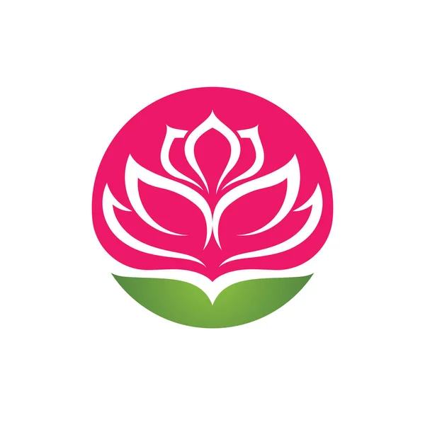 Beauty Vector Lotus Květiny Design Logo Šablony Ikona — Stockový vektor