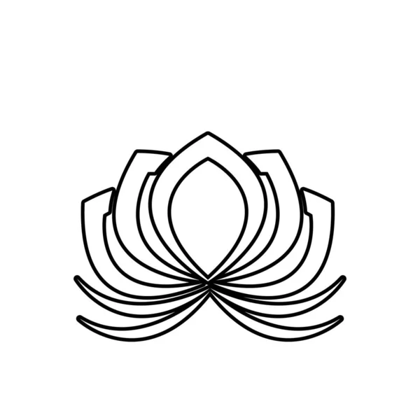 美容ベクトル蓮の花のデザインロゴテンプレートアイコン — ストックベクタ