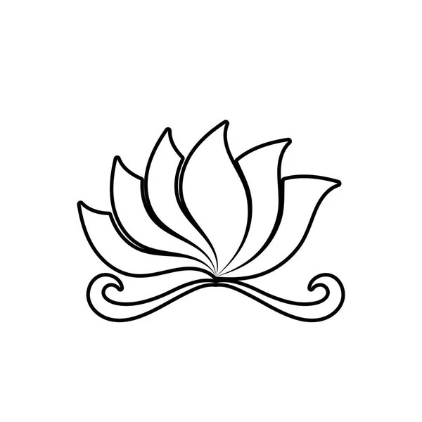 Beauty Vector Lotus Květiny Design Logo Šablony Ikona — Stockový vektor