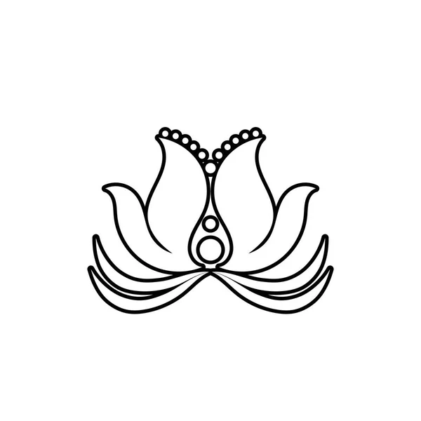 Skönhet Vector Lotus Blommor Design Logotyp Mall Ikon — Stock vektor