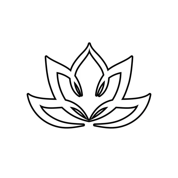 Beauty Vector Lotus Květiny Design Logo Šablony Ikona — Stockový vektor