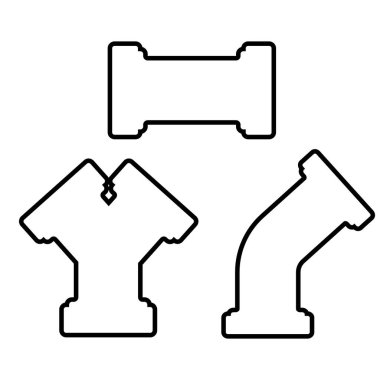 Borular ve tesisat tesisatı vektör görüntüsünü ayarlar