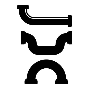 Borular ve tesisat tesisatı vektör görüntüsünü ayarlar