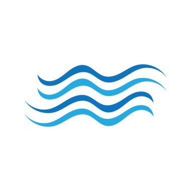 Su dalgası simgesi vektör çizim logosu