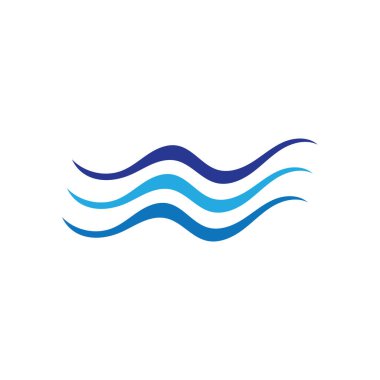 Su dalgası simgesi vektör çizim logosu