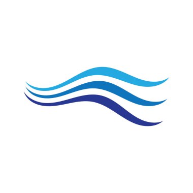 Su dalgası simgesi vektör çizim logosu