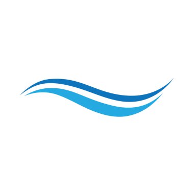 Su dalgası simgesi vektör çizim logosu