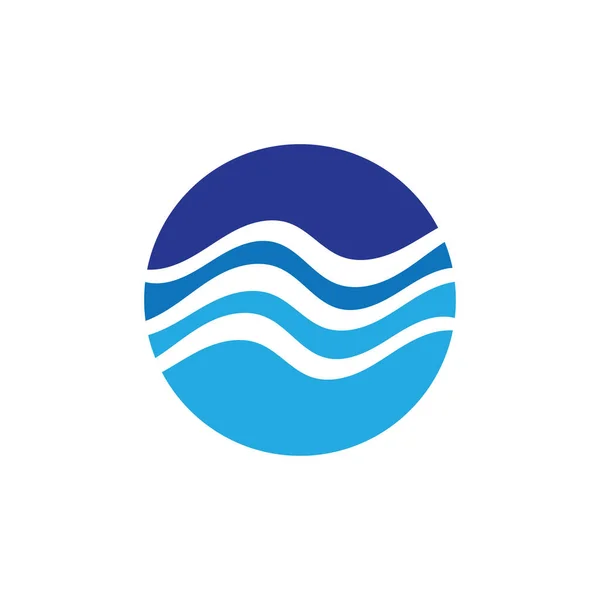 Wasser Welle Symbol Vektor Illustration Design Logo — Stockvektor