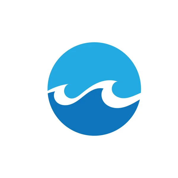 Ícone Onda Água Vetor Ilustração Design Logotipo — Vetor de Stock