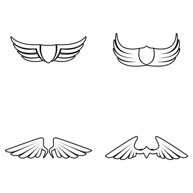 Falcon kanadı Logo Şablonu vektör çizimi tasarımı