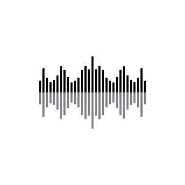 Ses dalgaları vektör çizim şablonu