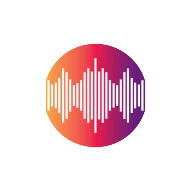 Ses dalgaları vektör çizim şablonu