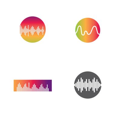 Ses dalgaları vektör çizim şablonu