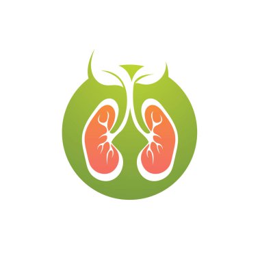 Akciğerler Bakım Logosu Tasarım Vektörü, Akciğerler Sağlık Tasarım Konsepti, Yaratıcı, Simge - Vektör