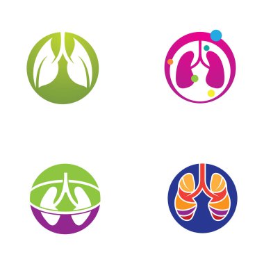 Akciğerler Bakım Logosu Tasarım Vektörü, Akciğerler Sağlık Tasarım Konsepti, Yaratıcı, Simge - Vektör