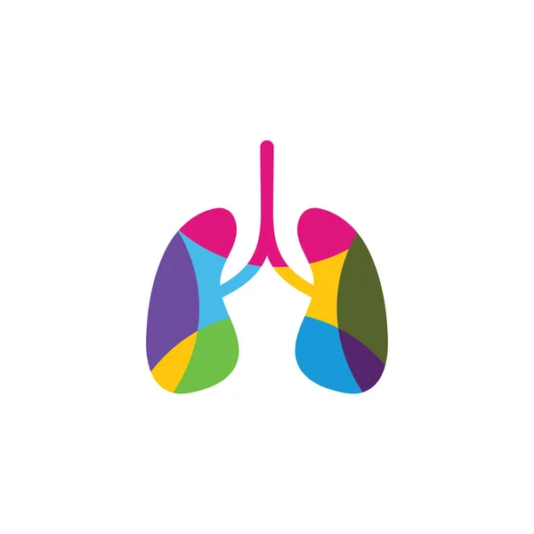 Modèle Logo Soins Pulmonaires Vecteur Conception Concept Conception Santé Pulmonaire — Image vectorielle