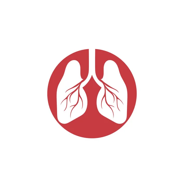 Modèle Logo Soins Pulmonaires Vecteur Conception Concept Conception Santé Pulmonaire — Image vectorielle