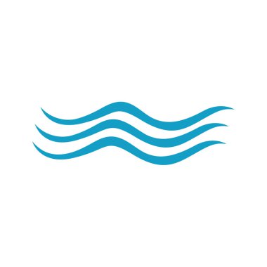 Su dalgası simgesi vektör çizim logosu