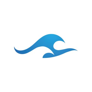 Su dalgası simgesi vektör çizim logosu