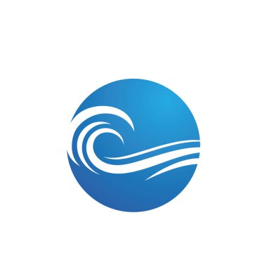 Su dalgası simgesi vektör çizim logosu