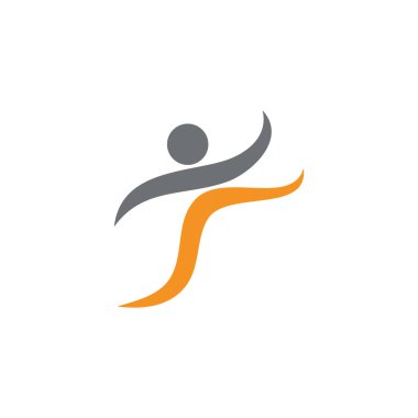 İnsan karakteri logosu çizim vektörü tasarımı