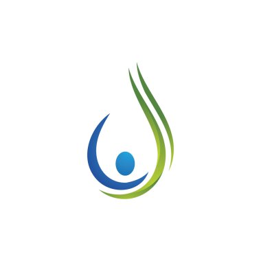 İnsan karakteri logosu çizim vektörü tasarımı