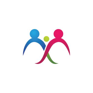 İnsan karakteri logosu çizim vektörü tasarımı