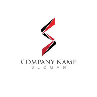  S harfi logo tasarım vektörü