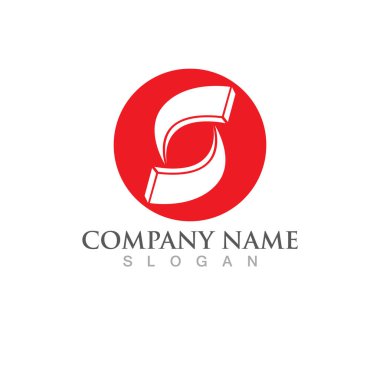  S harfi logo tasarım vektörü