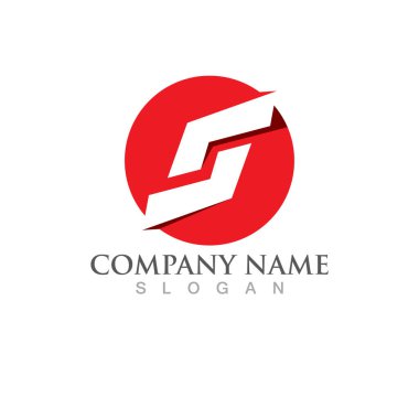  S harfi logo tasarım vektörü