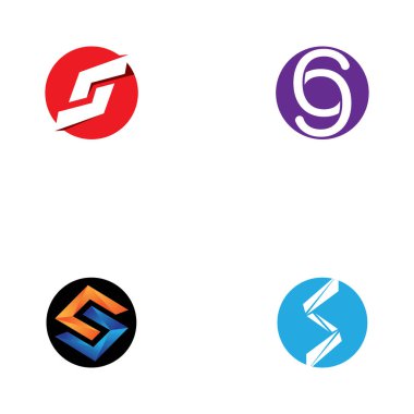  S harfi logo tasarım vektörü