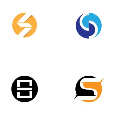  S harfi logo tasarım vektörü