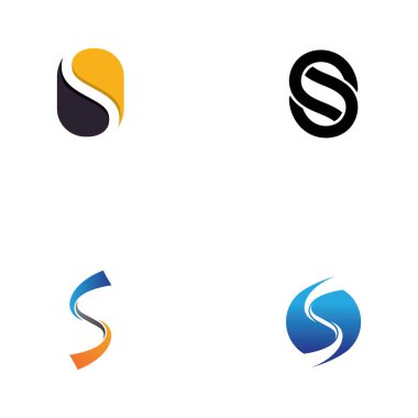  S harfi logo tasarım vektörü