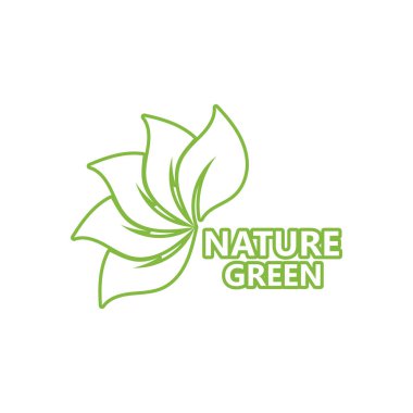 Yeşil yaprak doğa logo ekoloji vektörü