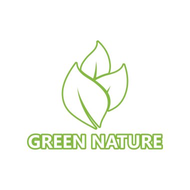 Yeşil yaprak doğa logo ekoloji vektörü