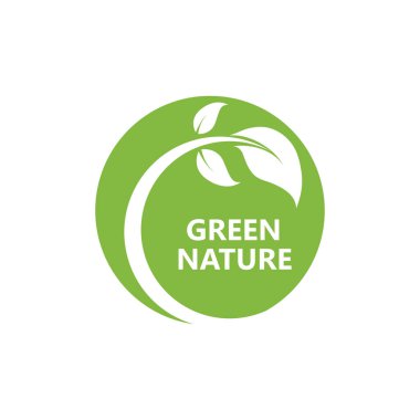 Yeşil yaprak doğa logo ekoloji vektörü