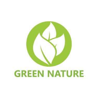 Yeşil yaprak doğa logo ekoloji vektörü