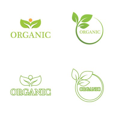 Yeşil yaprak doğa logo ekoloji vektörü