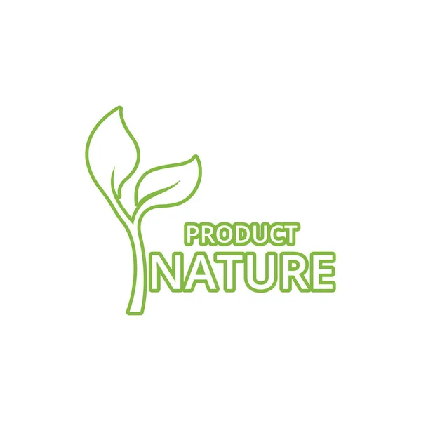 Verde Frunze Natura Logo Ecologie Vector — Vector de stoc