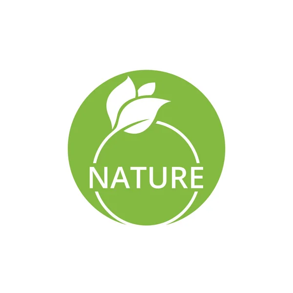 Folha Verde Natureza Logotipo Ecologia Vetor — Vetor de Stock