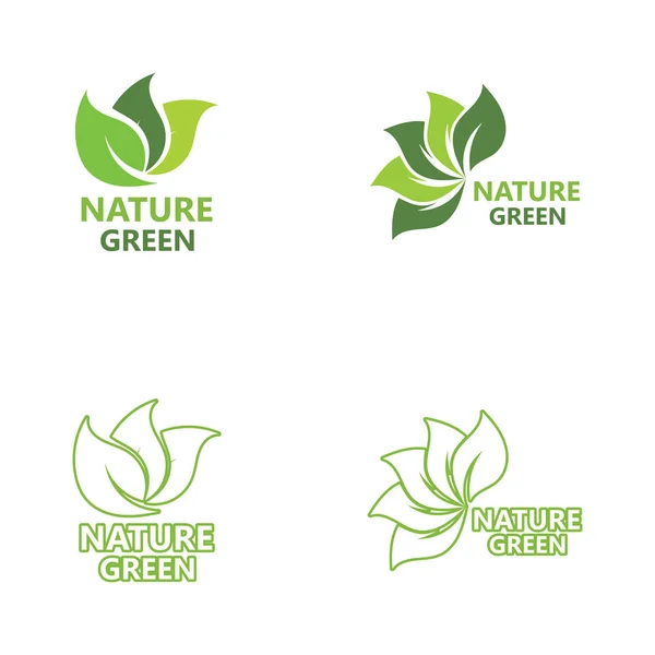 Экологический Вектор Логотипа Зеленого Листа — стоковый вектор