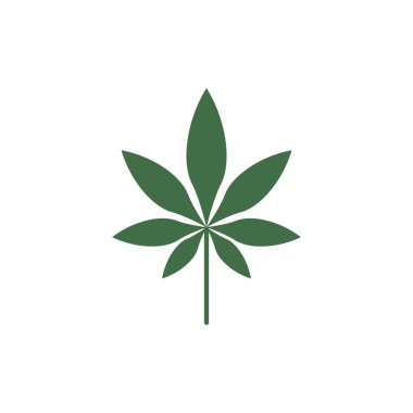 Esrar yaprağı sağlık doğa logo taşıyıcısı