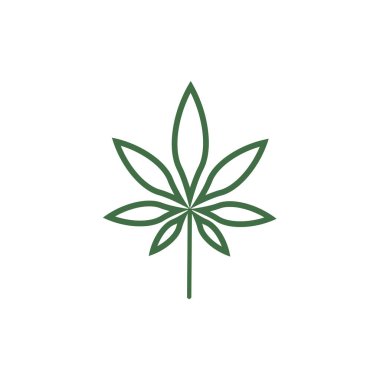 Esrar yaprağı sağlık doğa logo taşıyıcısı