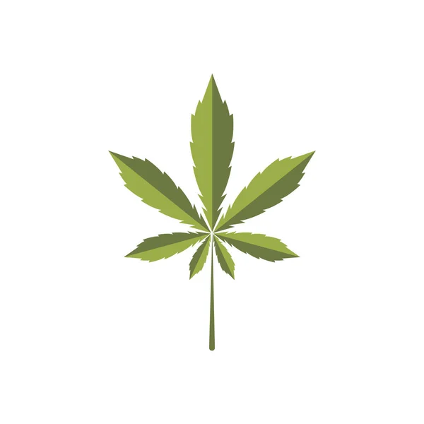 Cannabis Hoja Salud Naturaleza Logo Vector — Vector de stock